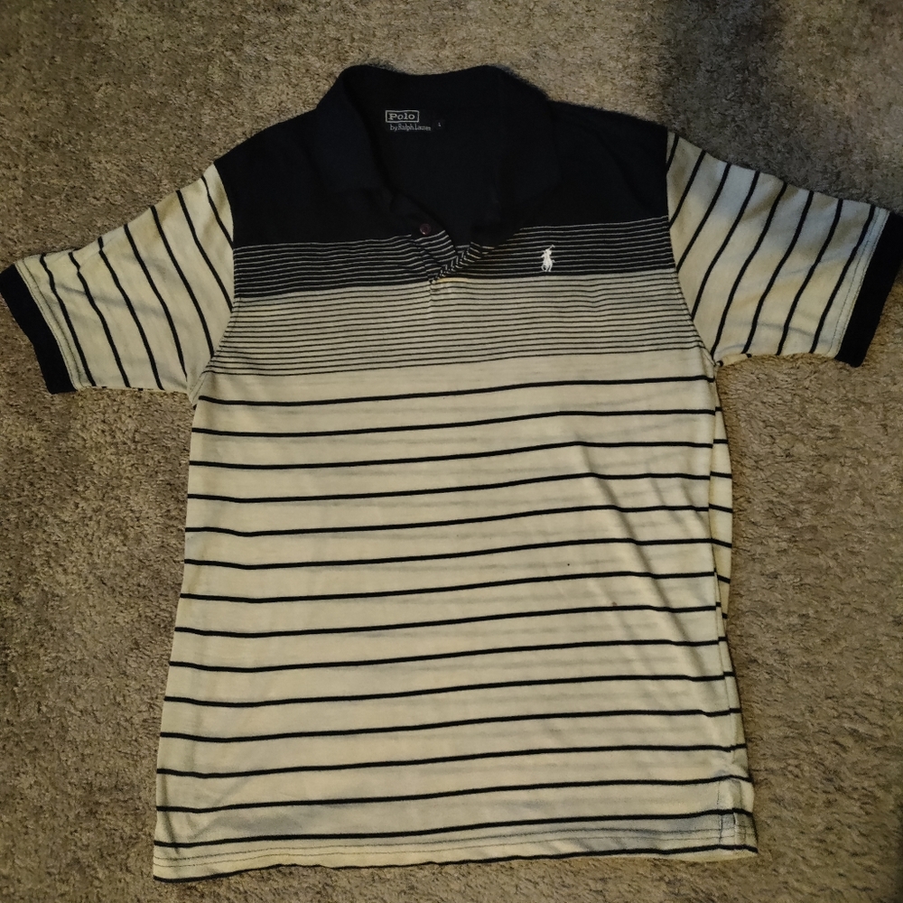 Blue polo shirt size large